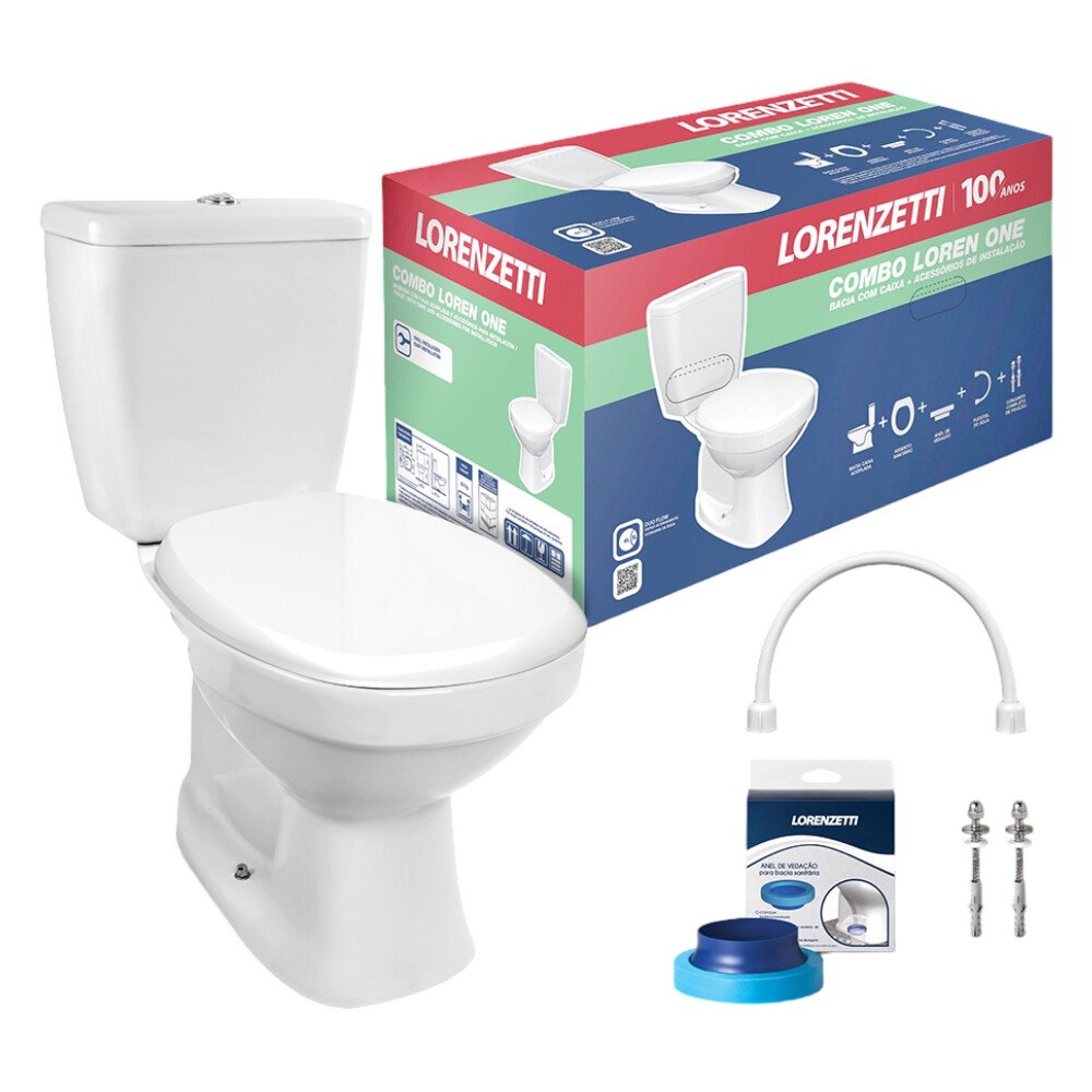 LORENZETTI - KIT BACIA COM CAIXA ACOPLADA LOREN ONE